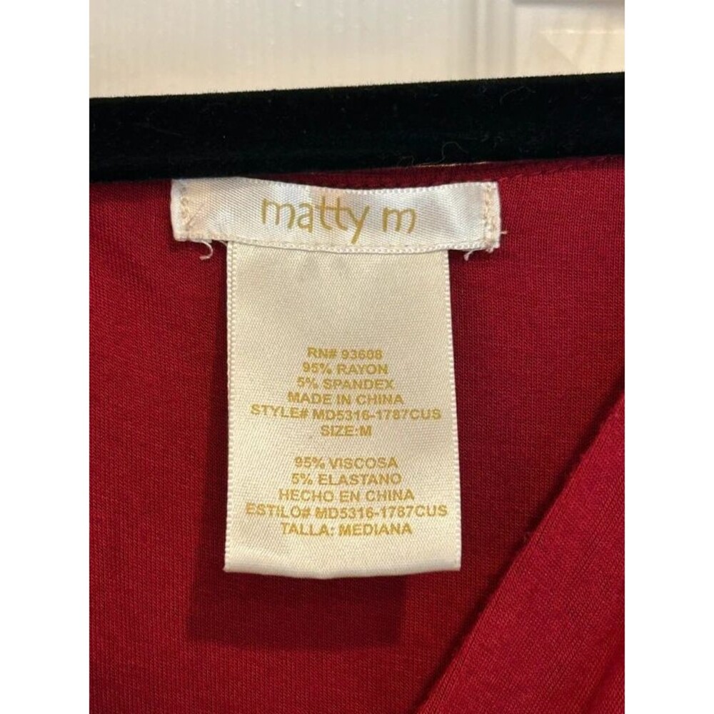 Matty M Red Sleeveless Maxi Dress, Size M - Picture 5 of 8